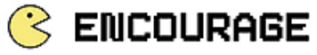 "encourage" text with image with of pacman cartoon